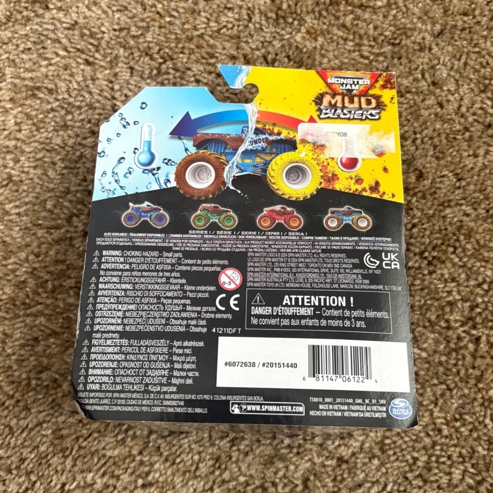 Monster Jam Mud Blasters Blue Thunder Color Change Diecast Truck BKT - Picture 2 of 2